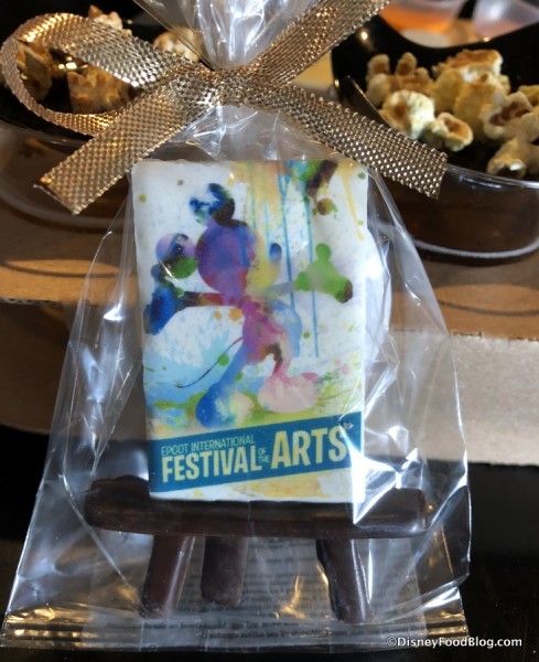 White Chocolate Painting with Festival Logo