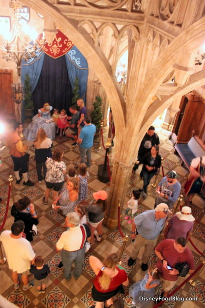Looking down into the foyer