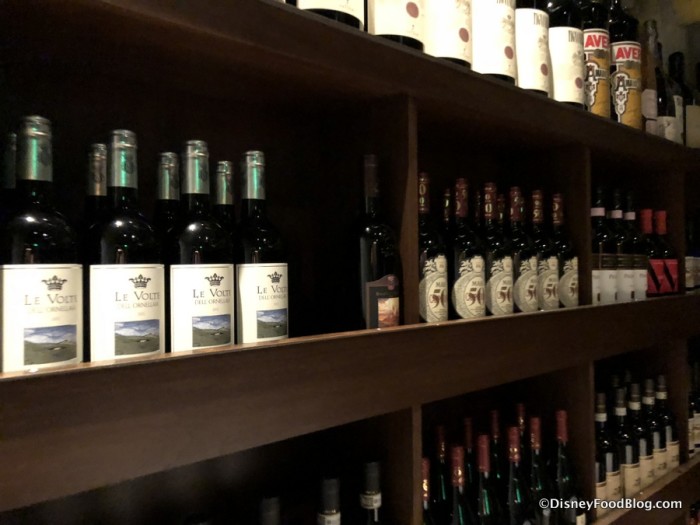 Bottles lining the walkway