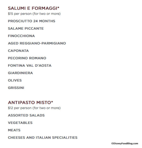 Enzo's Hideaway Lunch Menu