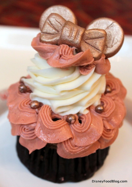 Rose Gold Minnie Ears Cupcake