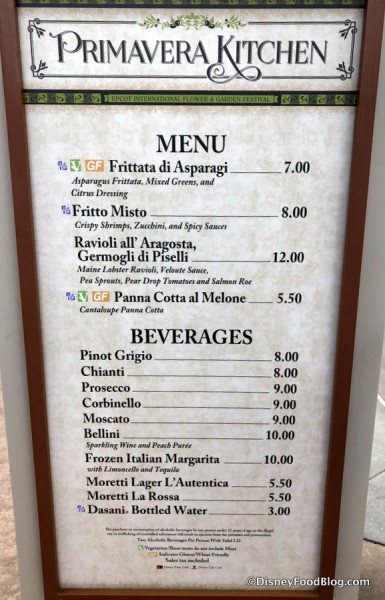 2018 Booth Menu