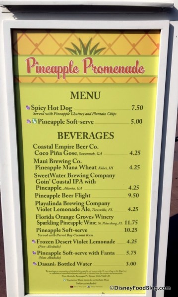 2018 Booth Menu