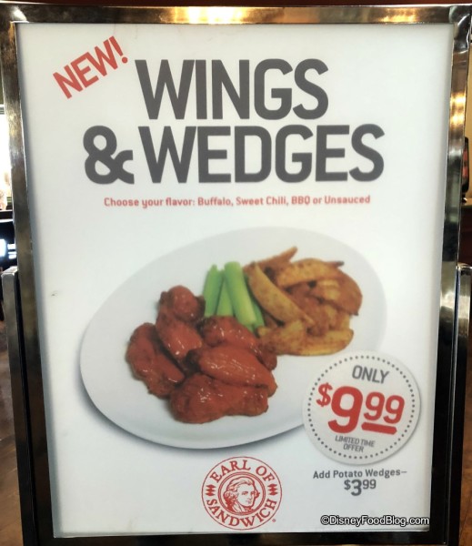 Wings and Wedges at Earl of Sandwich