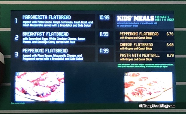 Margherita Flatbread available at End Zone Food Court