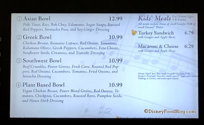 Bowls at Intermission Food Court