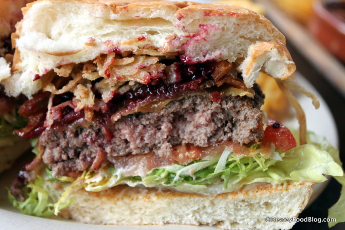 Bison Cheeseburger cross-section