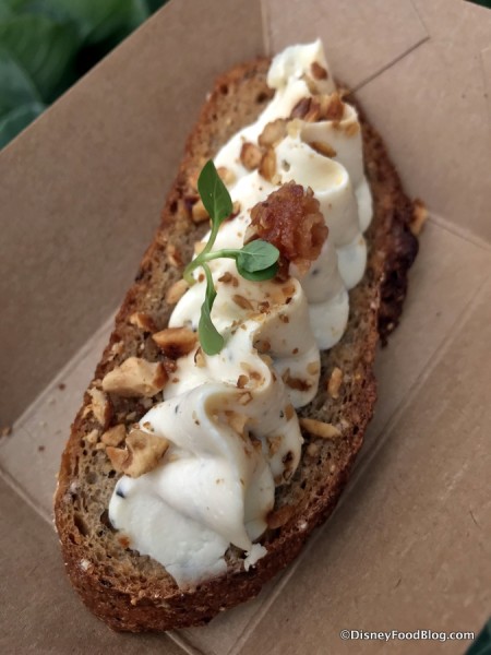 Brie Toast with Fig, Mint, and Almond Crumbles