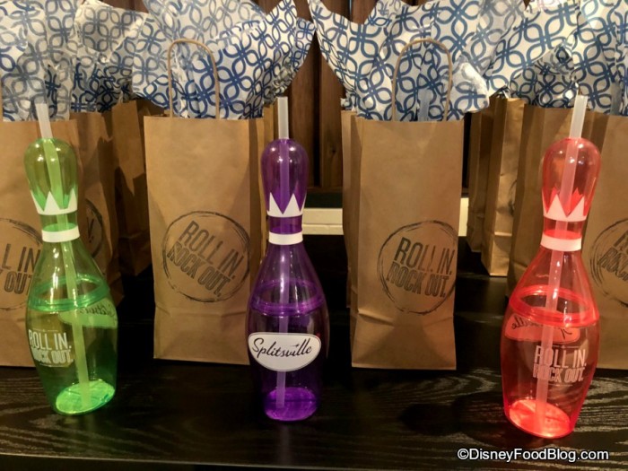 Fun Bowling Pin Bottles and Gift Bags