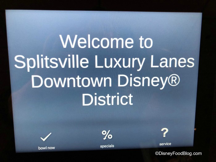 Lanes are equipped with touchscreens.