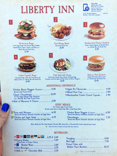 Liberty Inn Menu