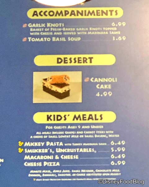 Cannoli Cake now at Pizzafari