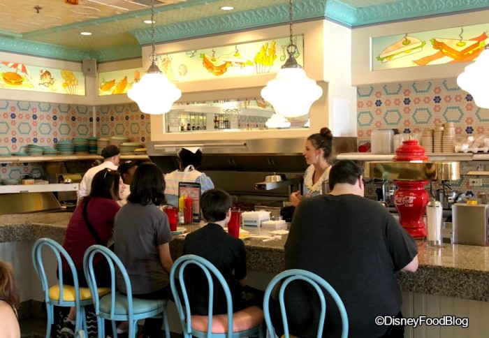 Seating at the bar at Beaches and Cream