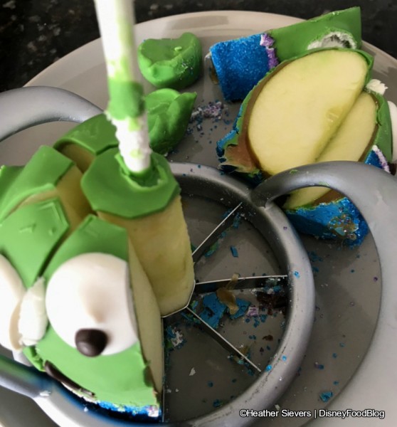 Alien Caramel Apple Sliced