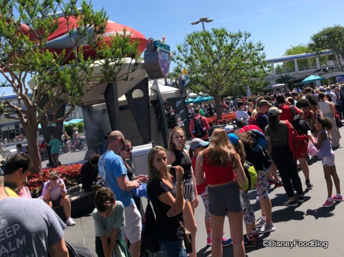 Space Mountain line is l-o-n-g.