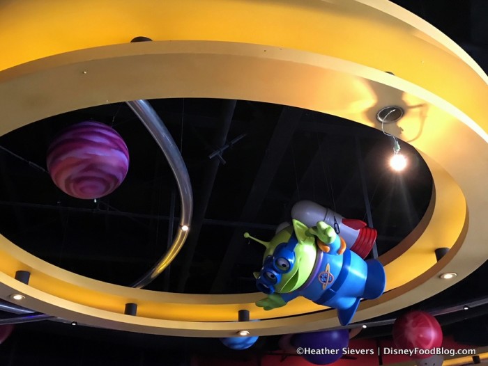 Little Green Aliens Landing at Alien Pizza Planet for Pixar Fest