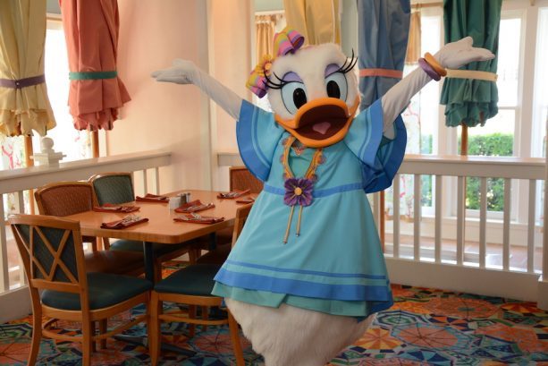 Daisy Duck at Cape May Cafe ©Disney