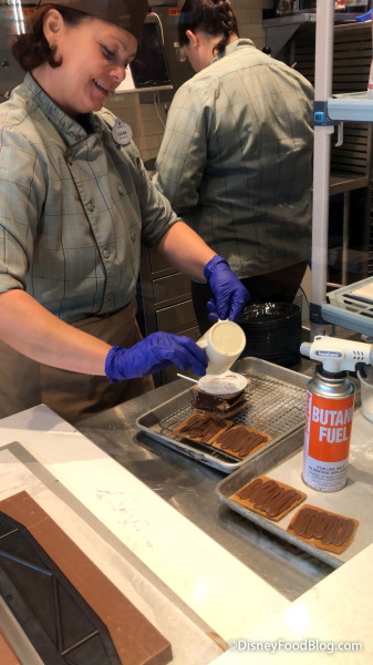 Cast Members make S'mores on stage!