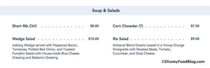 Rix Sports Bar & Grill Menu screenshot