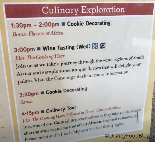 Jambo House Activities Board Close Up