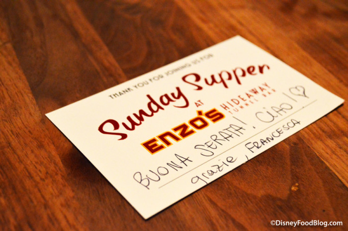 Goodbye Card from our Server