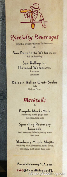 Beverage Menu