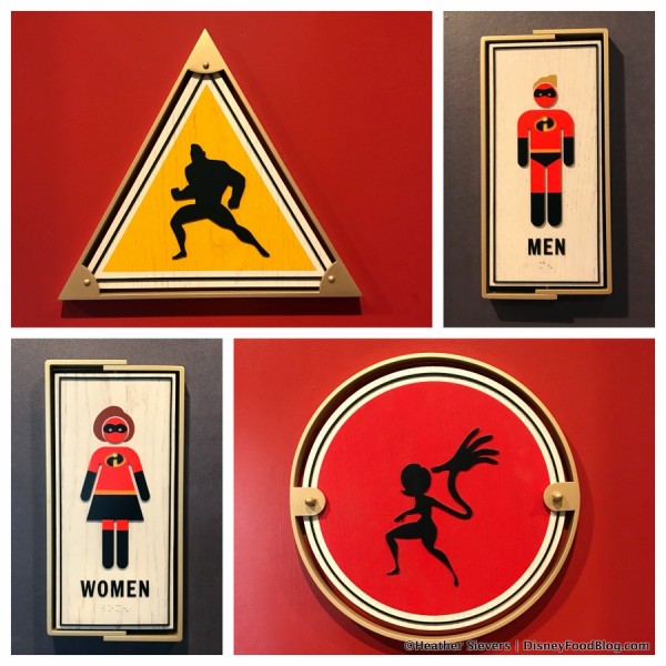 Restroom sign collage
