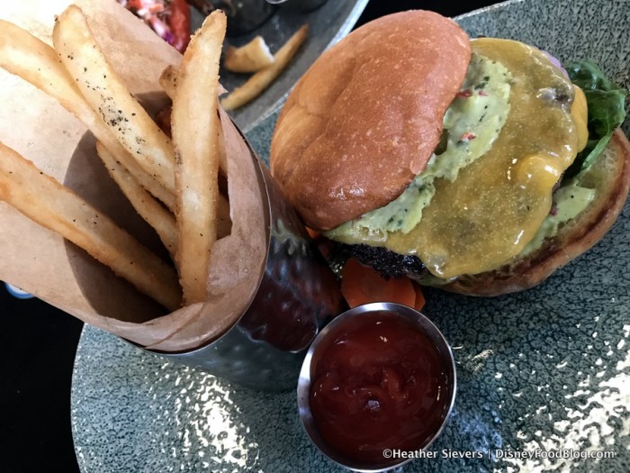 Cheddar Burger and Malted Fries