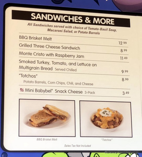 Sandwiches & More Menu