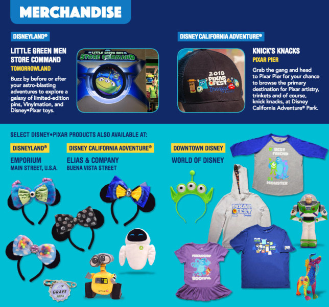 Pixar Fest Food Guide ©Disney