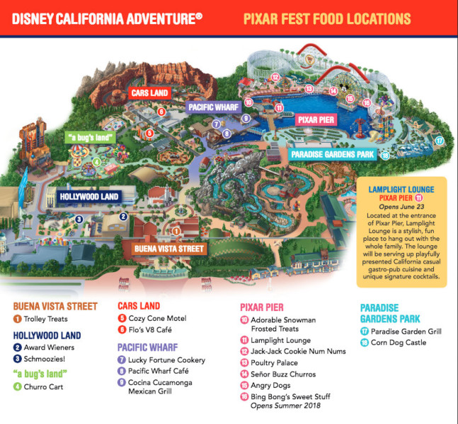 Pixar Fest Food Guide ©Disney