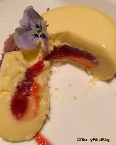 Interior of Lemon-Strawberry Cremeux