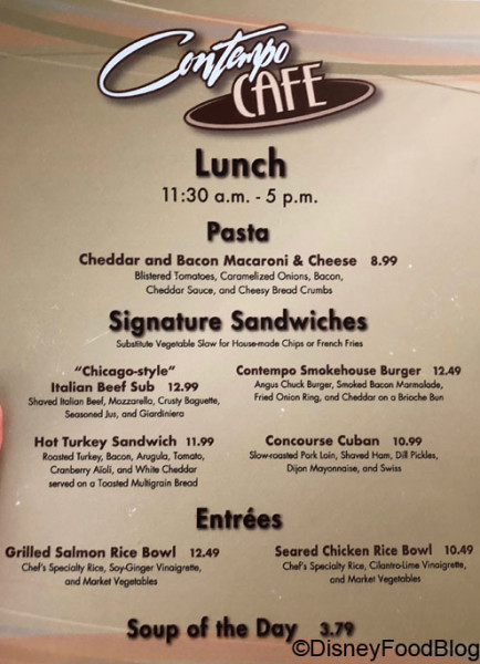 New Menu Items at Contempo Cafe