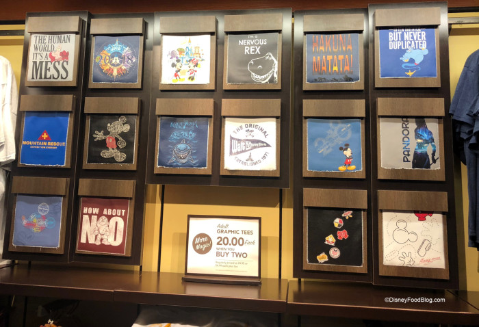 Disney Outfitters New t-Shirt Display Wall