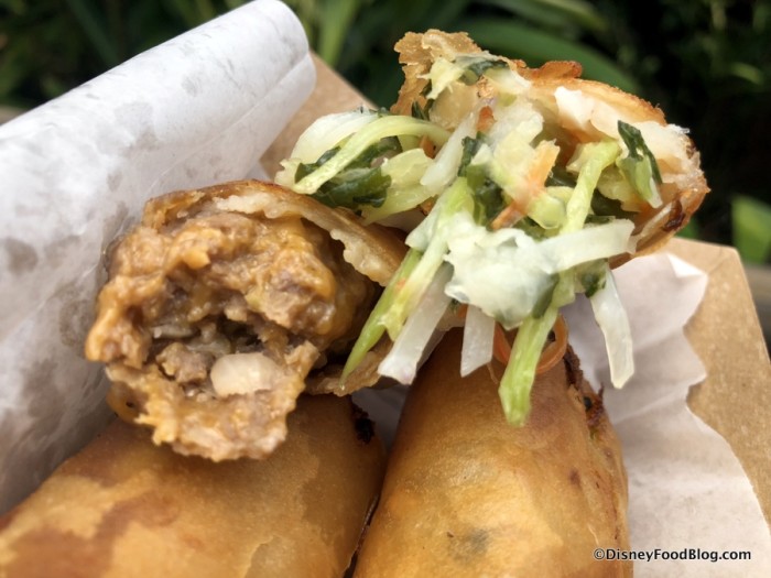 Cheeseburger and Vegetable Springs Rolls