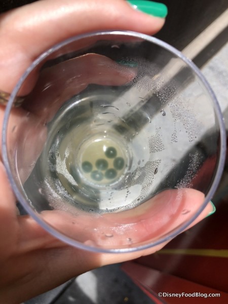 Boba Balls at the bottom of the glass