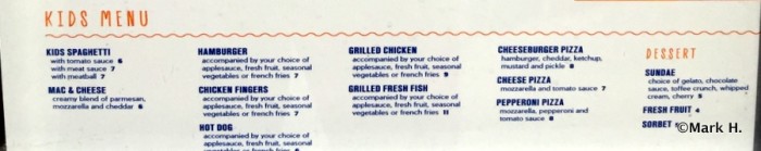 Kids' Menu