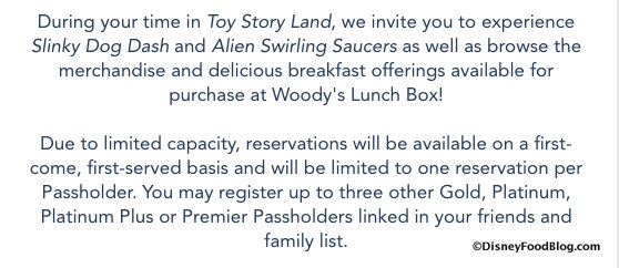 Annual Passholder email screenshot