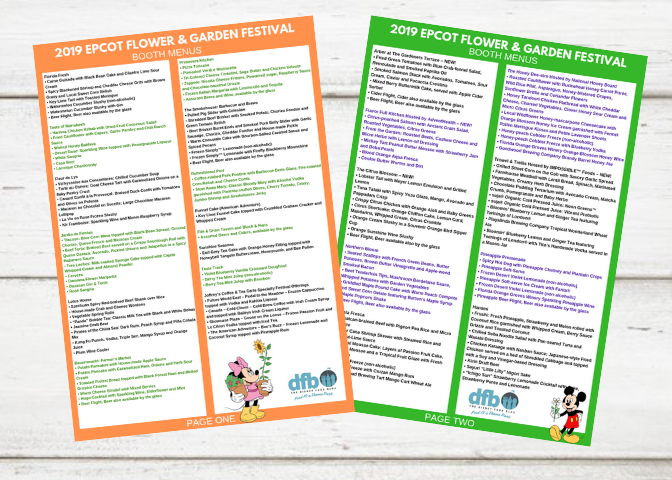 2019 Epcot Flower and Garden Festival Checklist
