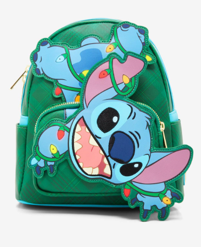 Loungefly Disney Lilo & Stitch Christmas Lights Stitch Light-Up Mini Backpack