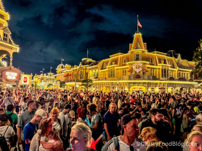 large mass of people on main street